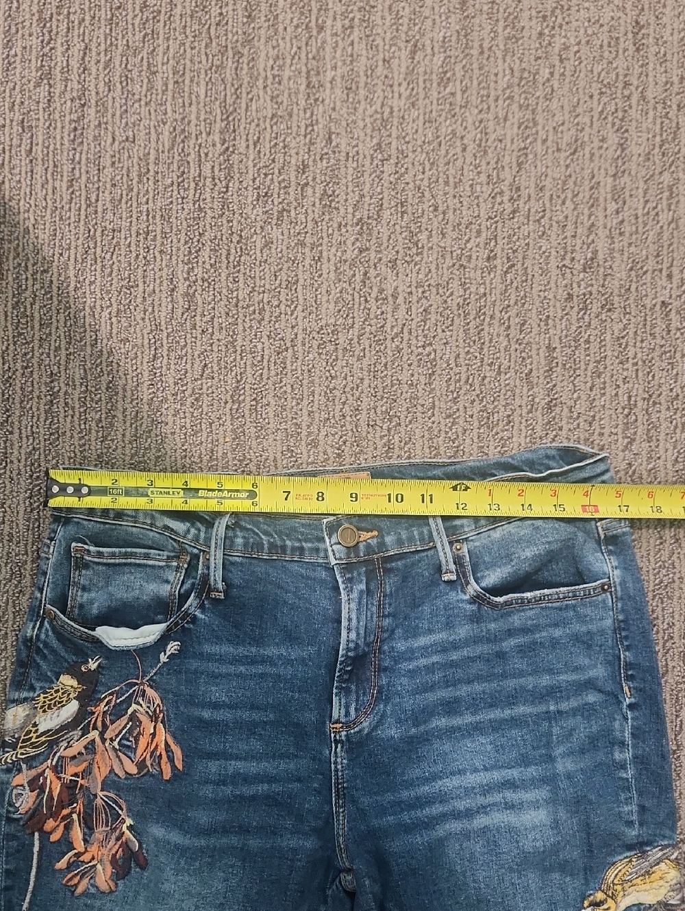 Driftwood Jackie Embroided Jeans Size 32 - Picture 8 of 16